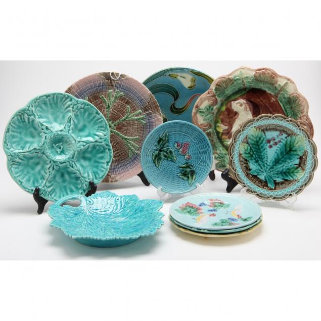 group-of-10-majolica-plates