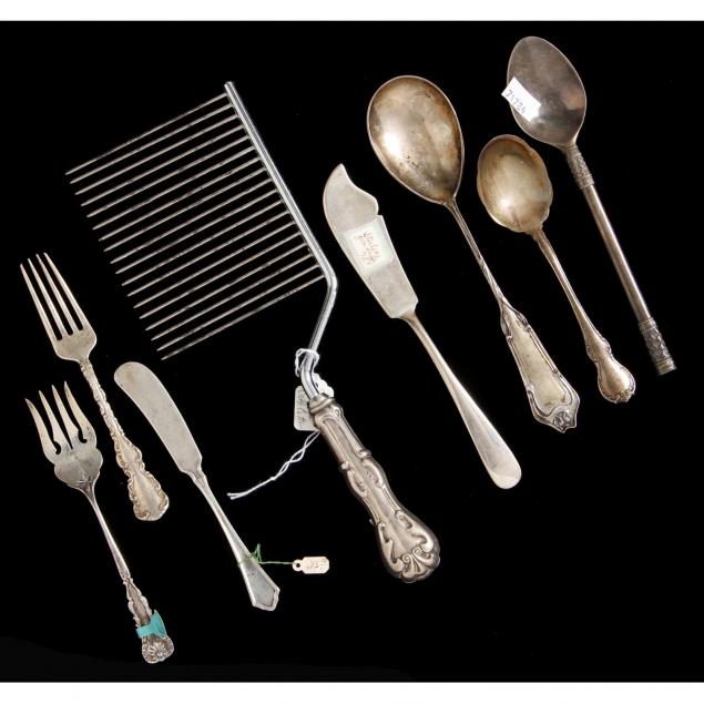 group-of-sterling-silver-flatware