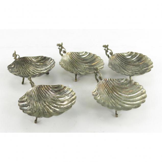 set-of-five-vintage-italian-silverplate-shell-dishes