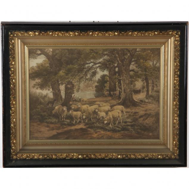 antique-french-chromolithograph-in-shadowbox-frame