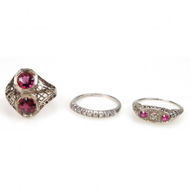 three-vintage-diamond-rings