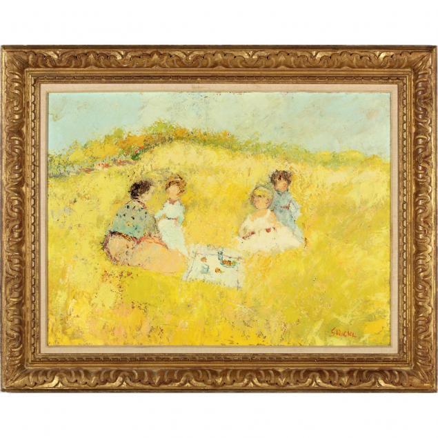 rene-sinicki-french-b-1910-picnic-in-the-grass
