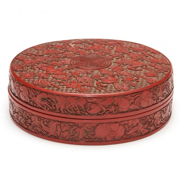 large-chinese-circular-cinnabar-lidded-box