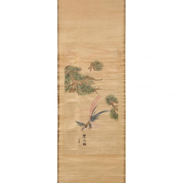 chinese-scroll-painting-showing-birds-of-paradise