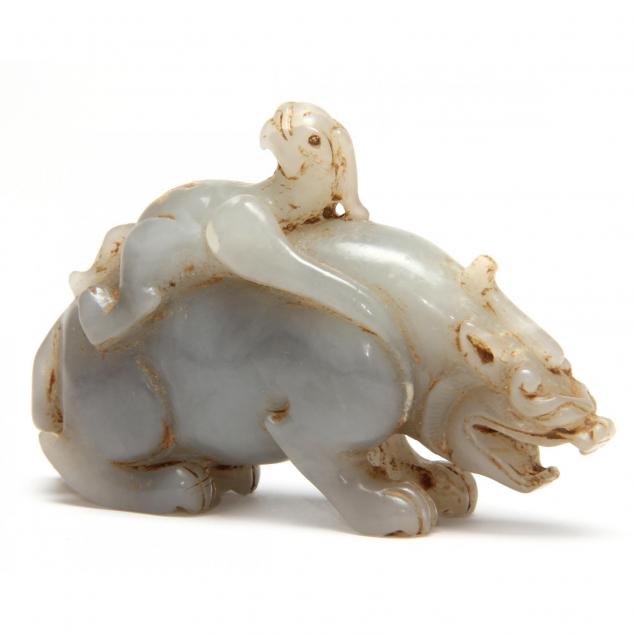 chinese-gray-jade-carving-of-mythical-beasts