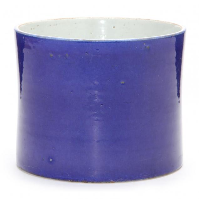 chinese-monochrome-cobalt-blue-brush-pot