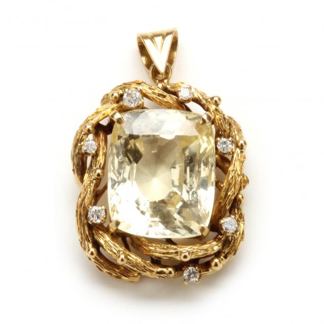 14kt-fancy-yellow-sapphire-and-diamond-pendant