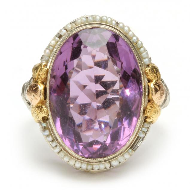 vintage-18kt-amethyst-and-pearl-ring