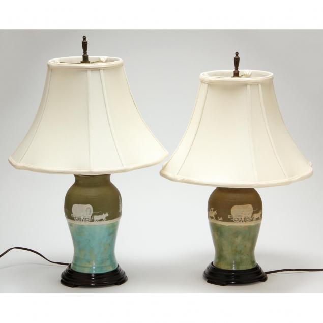 nc-pottery-two-pisgah-forest-lamps