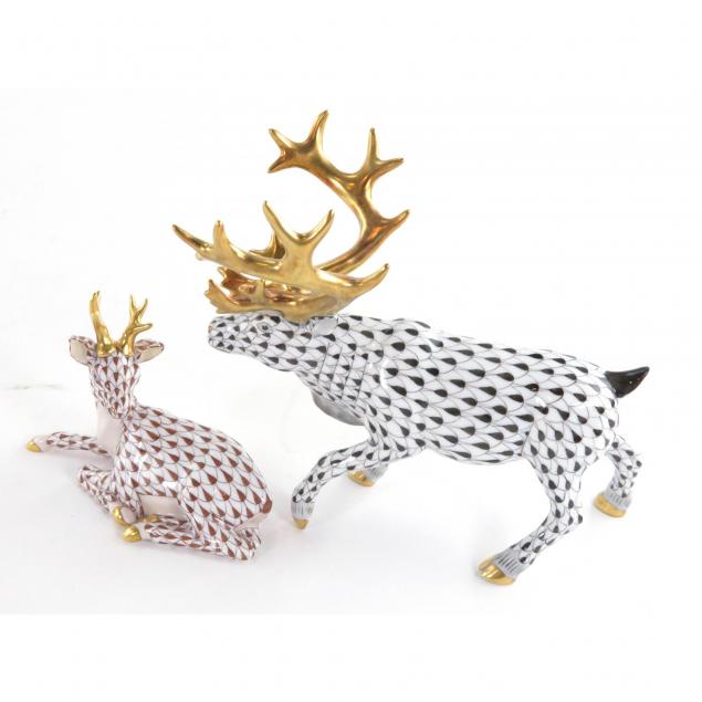 herend-porcelain-two-deer