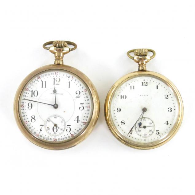 two-vintage-gold-filled-pocket-watches