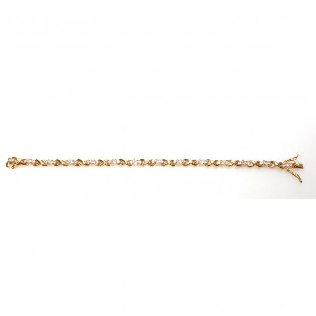 14kt-yellow-gold-and-simulated-diamond-line-bracelet
