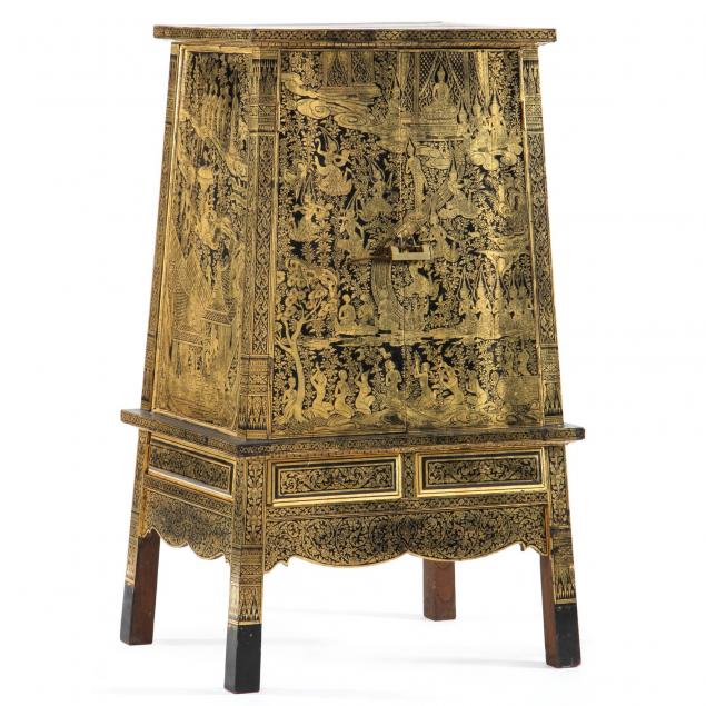 thai-lacquered-gilded-manuscript-cabinet