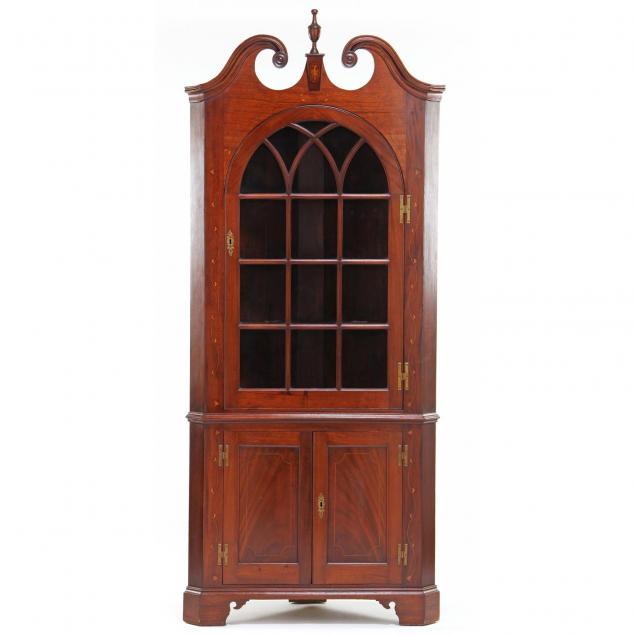 chippendale-style-custom-inlaid-corner-cupboard