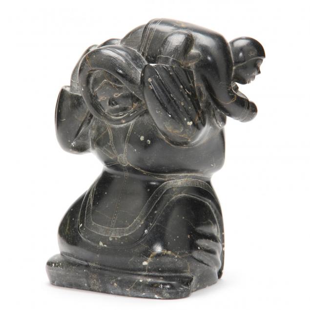 inuit-soapstone-figural-composition