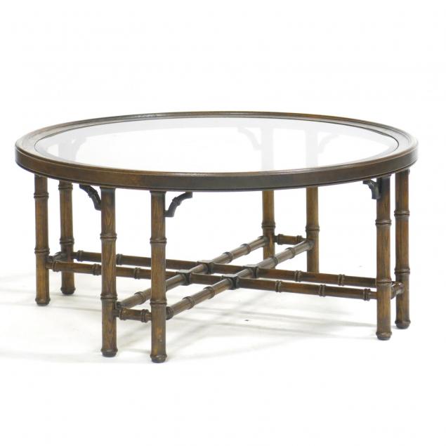 oak-faux-bamboo-glass-top-coffee-table