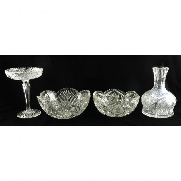 american-brilliant-period-cut-glass-compote-carafe-2-bowls