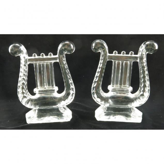 pair-of-vintage-pattern-glass-lyre-form-bookends