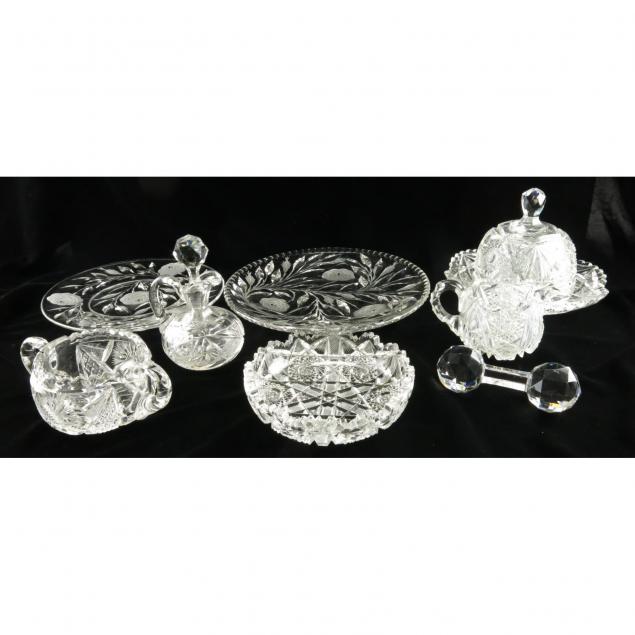 grouping-of-vintage-antique-cut-glass
