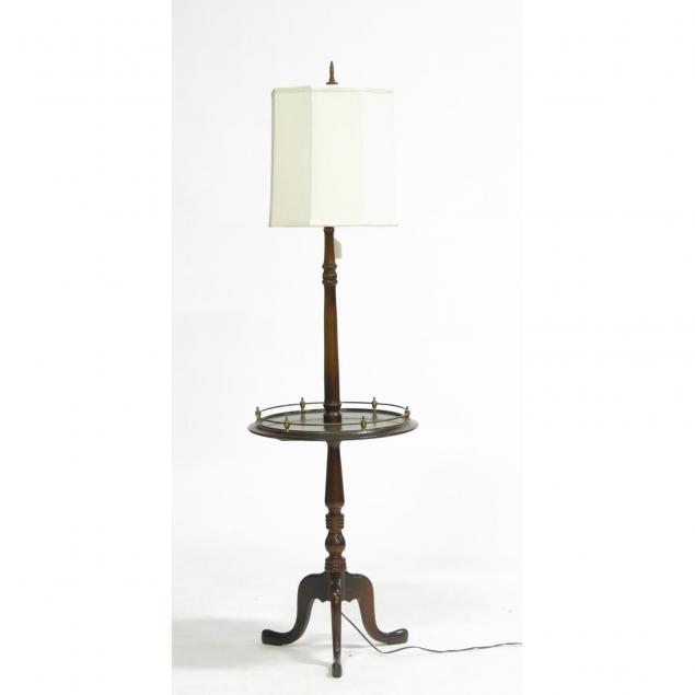 mahogany-table-lamp-with-brass-galleried-side-table