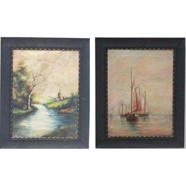 two-antique-oil-paintings
