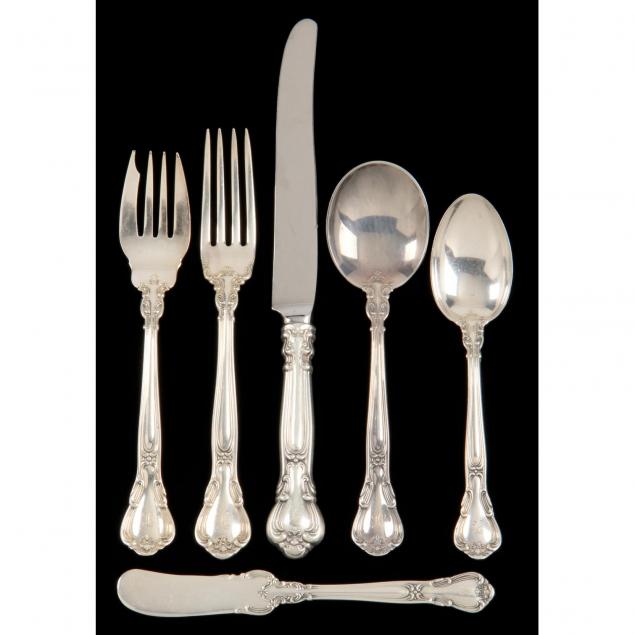 gorham-chantilly-sterling-silver-flatware-service