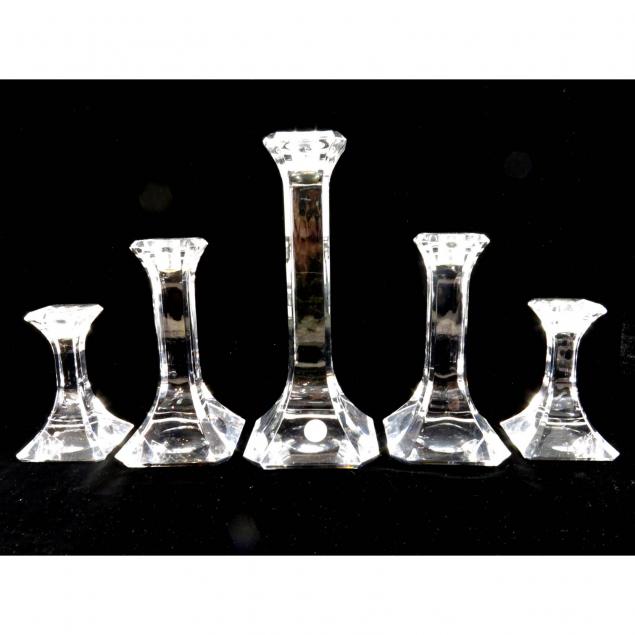 set-of-five-orrefors-crystal-candlesticks