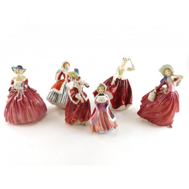 six-english-china-figurines-ermine-beauties