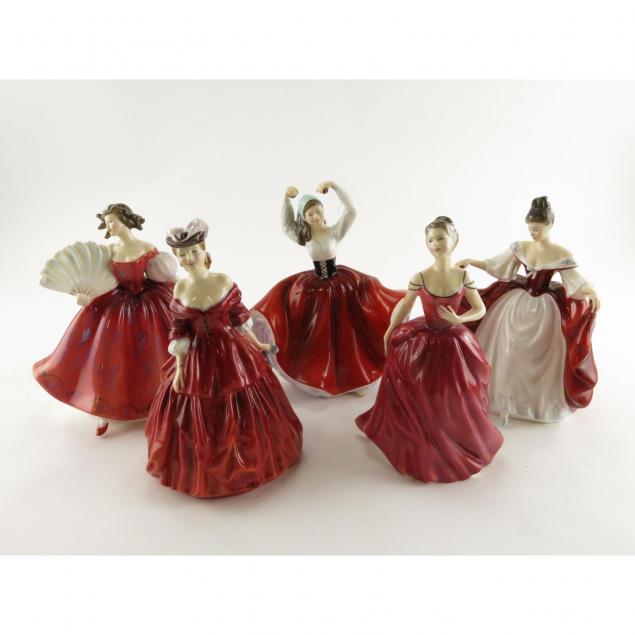 five-royal-doulton-china-figurines