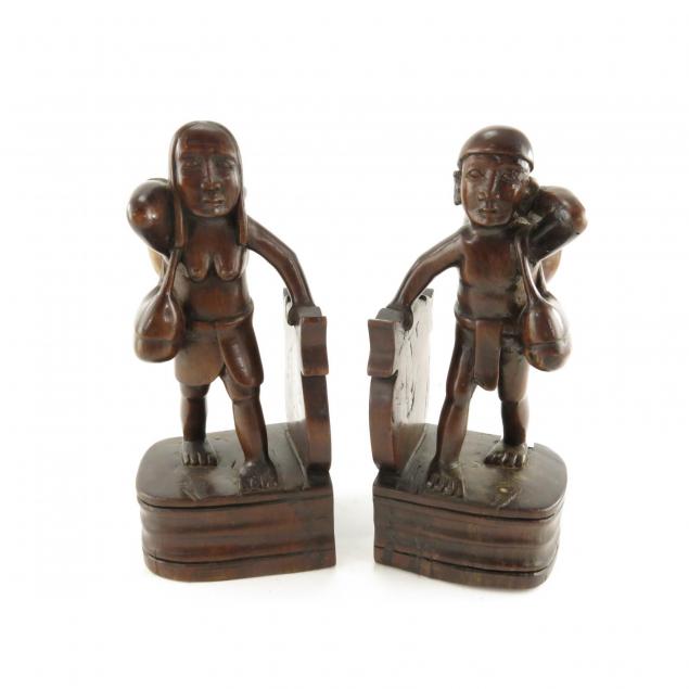 pair-of-carved-hardwood-bookends