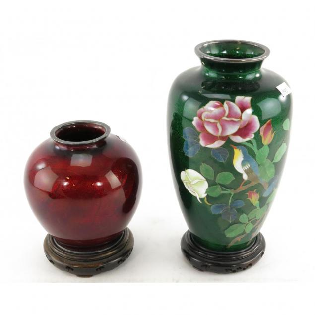 two-cloisonne-vases