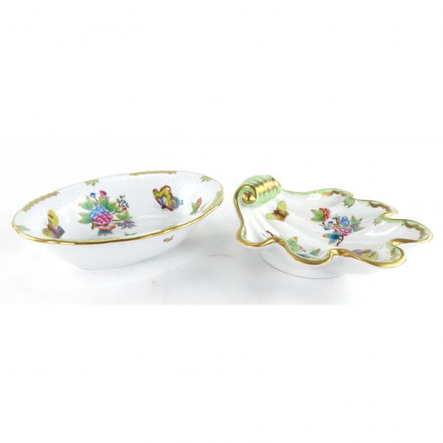 two-herend-queen-victoria-serving-bowls