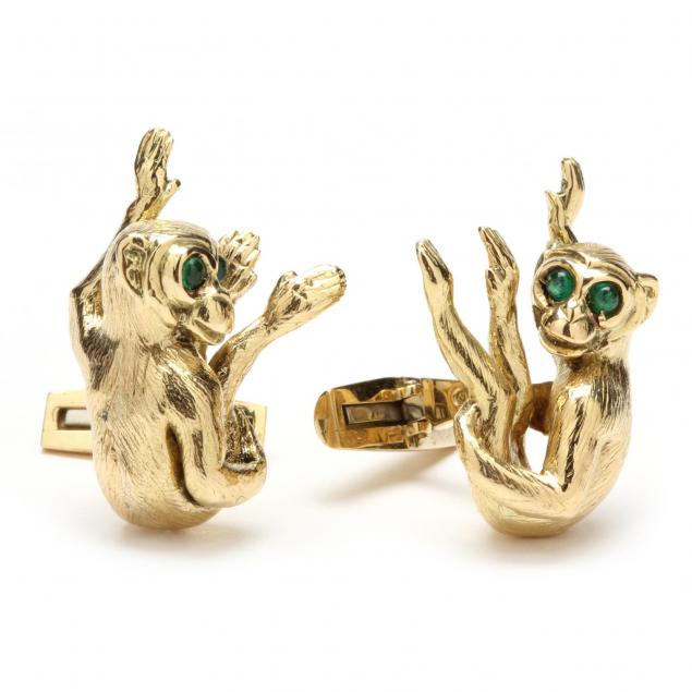 18kt-gold-and-emerald-cufflinks-david-webb
