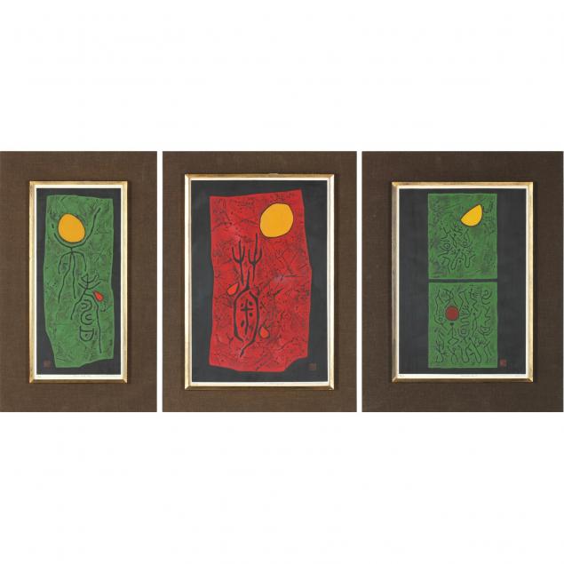 haku-maki-japan-1924-2000-three-embossed-lithographs