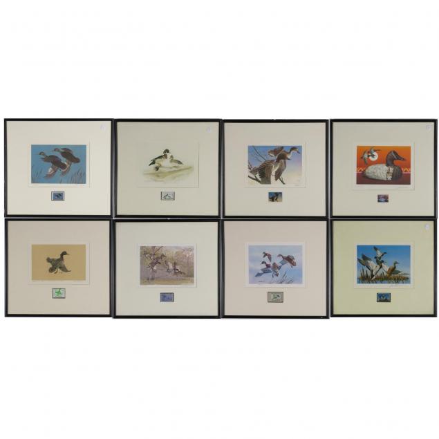 set-of-eight-artist-signed-duck-stamp-prints