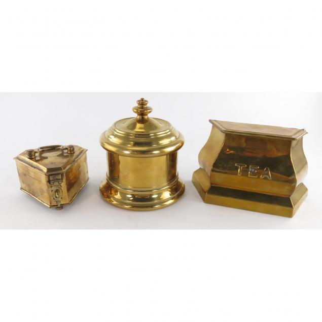 three-brass-tea-caddies