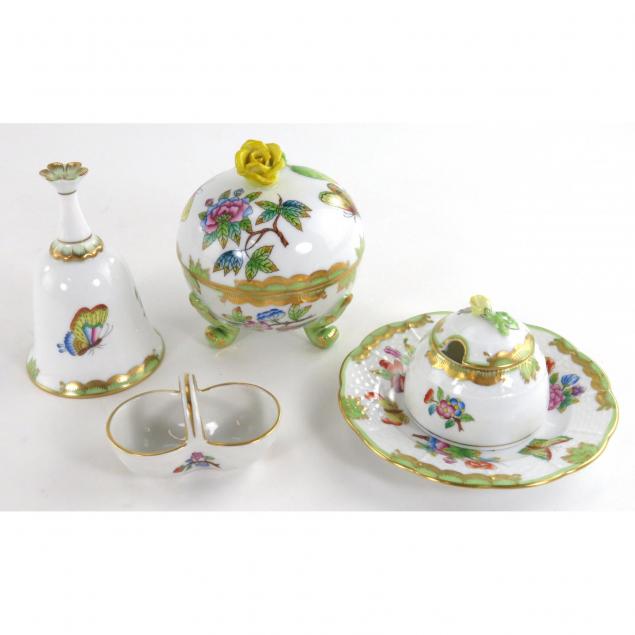 group-of-five-herend-victoria-table-accessories