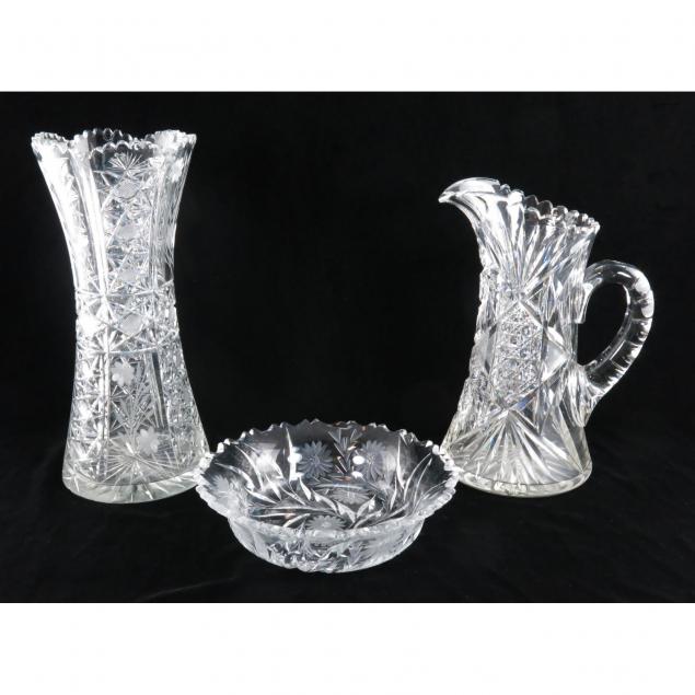 three-pieces-of-american-brilliant-cut-glass