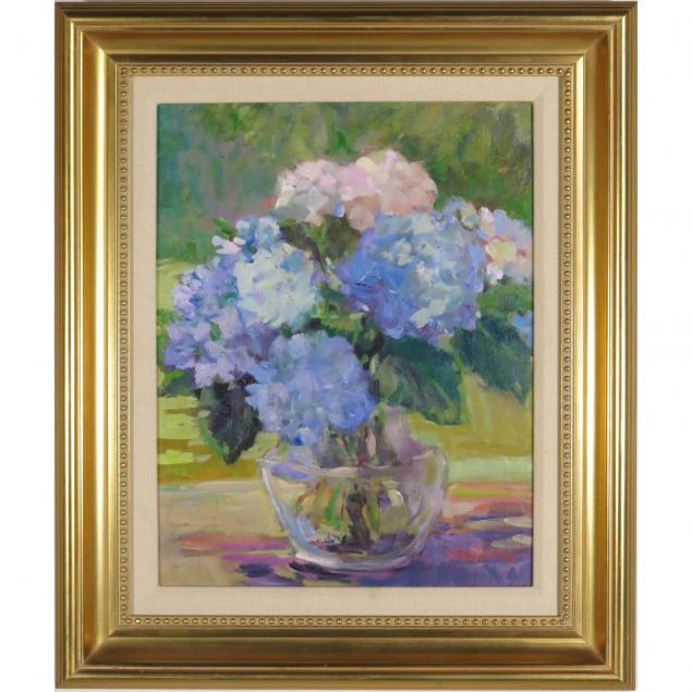 sandra-baggette-sc-20th-century-still-life-with-hydrangeas-in-a-vase