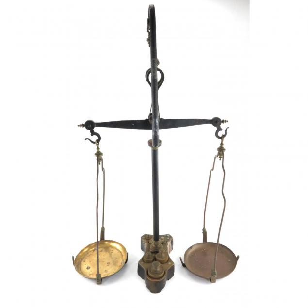 early-iron-and-brass-balance-scale