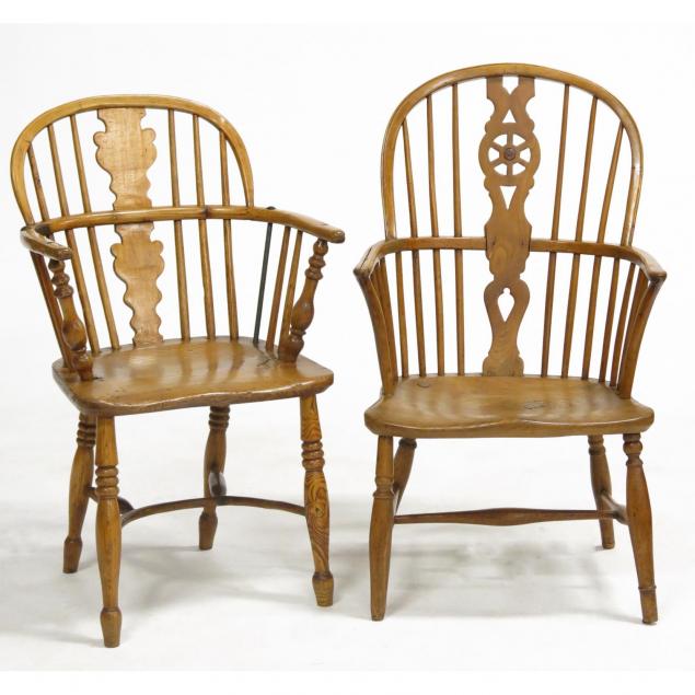 two-english-windsor-arm-chairs