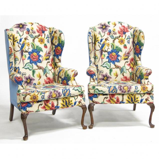 pair-of-queen-anne-style-vintage-wing-chairs