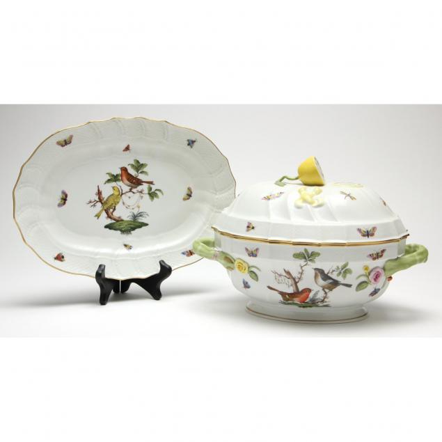 herend-rothschild-bird-tureen-with-cover-and-underplate