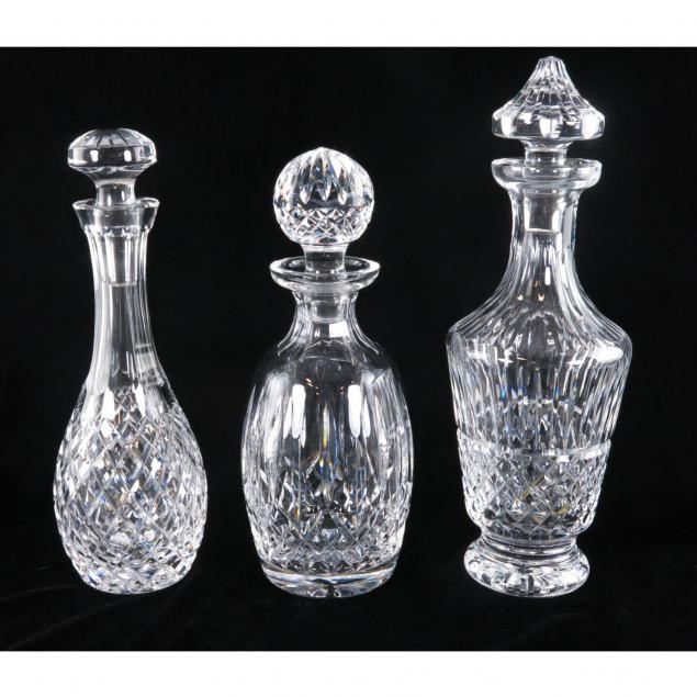 three-waterford-decanters