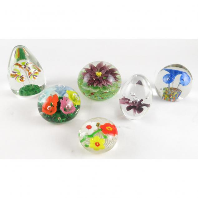 six-floral-paperweights