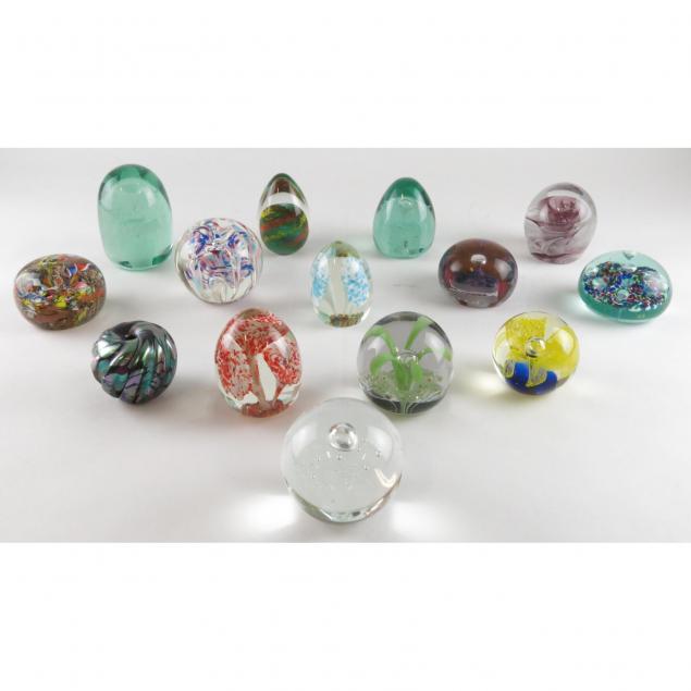 fourteen-art-glass-paperweights