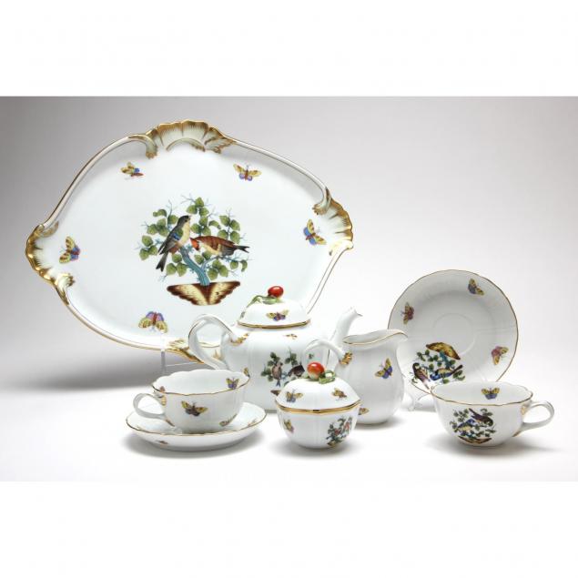 herend-porcelain-boxed-tea-service-antique-rothschild-bird