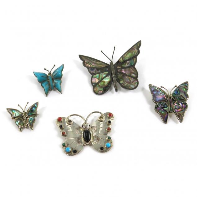 five-mexican-sterling-brooches