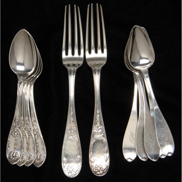 11-pieces-new-york-coin-silver-flatware