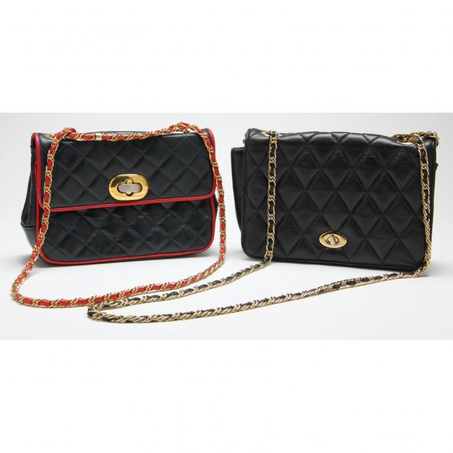 two-chanel-style-quilted-leather-shoulder-bags